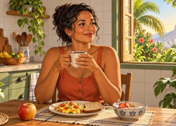 Café da manhã com ovos, fibras e frutas inteiras ajuda a manter a glicemia mais estável.