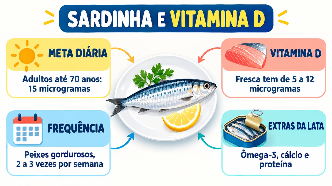 Meta diária, teor de vitamina D, frequência semanal e nutrientes extras mostram como aproveitar melhor a sardinha.