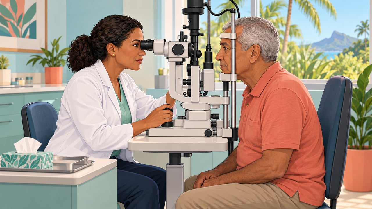 Na consulta, o oftalmologista examina a superfície ocular com lâmpada de fenda e testa a drenagem da lágrima.