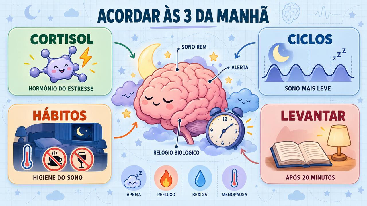 Quatro pilares para voltar a dormir: entender o cortisol, os ciclos do sono, bons hábitos e levantar da cama.