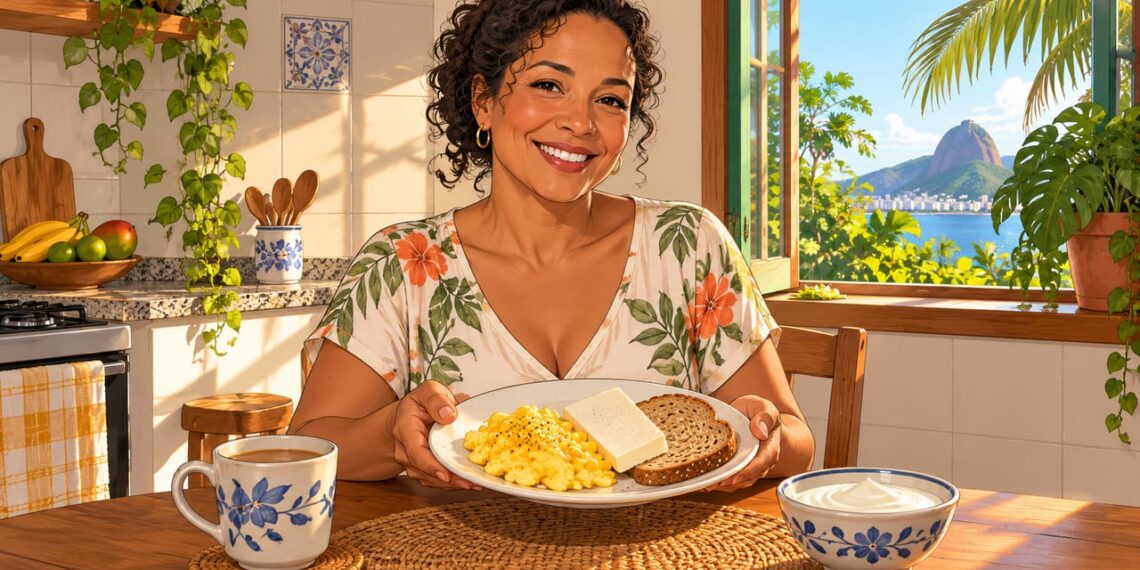 Ovos, queijo e iogurte no café da manhã elevam a proteína além do pão com café.