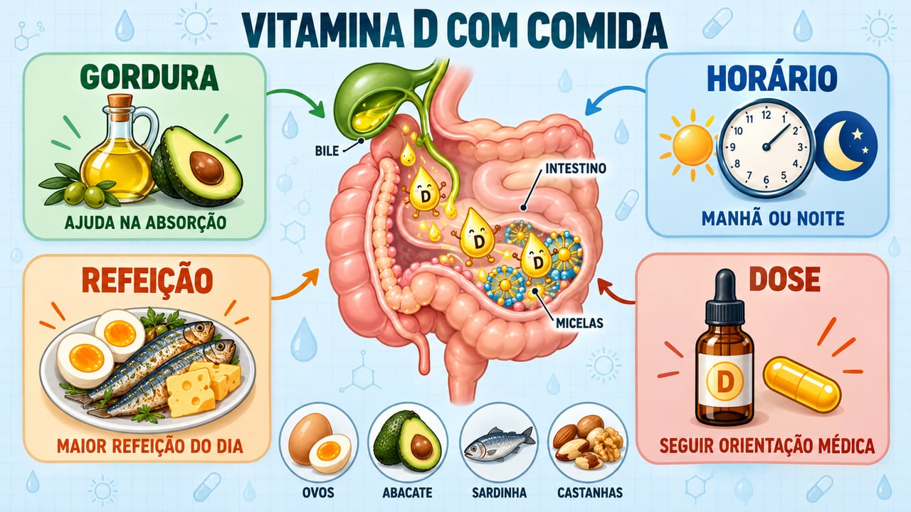 Gordura, refeição, horário e dose: os quatro pilares para aproveitar melhor o suplemento de vitamina D.